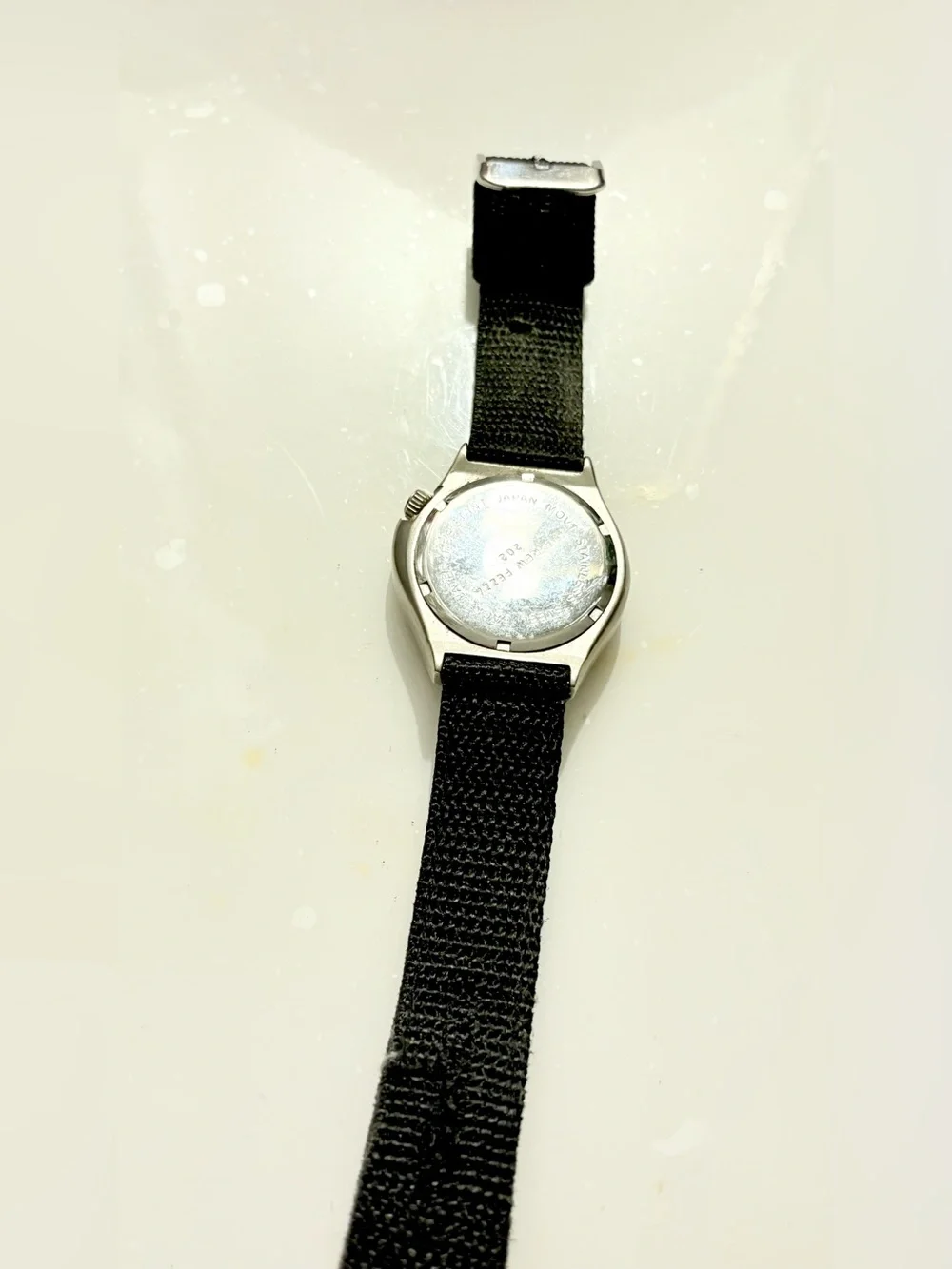 Andrew Fezza Yellow Dial Watch with Black Bezel and Strap Water Resistant Quartz